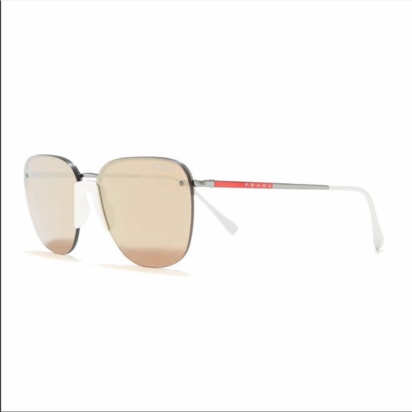 PRADA LINEA ROSSA 57mm Square Sunglasses - Picture 4 of 8